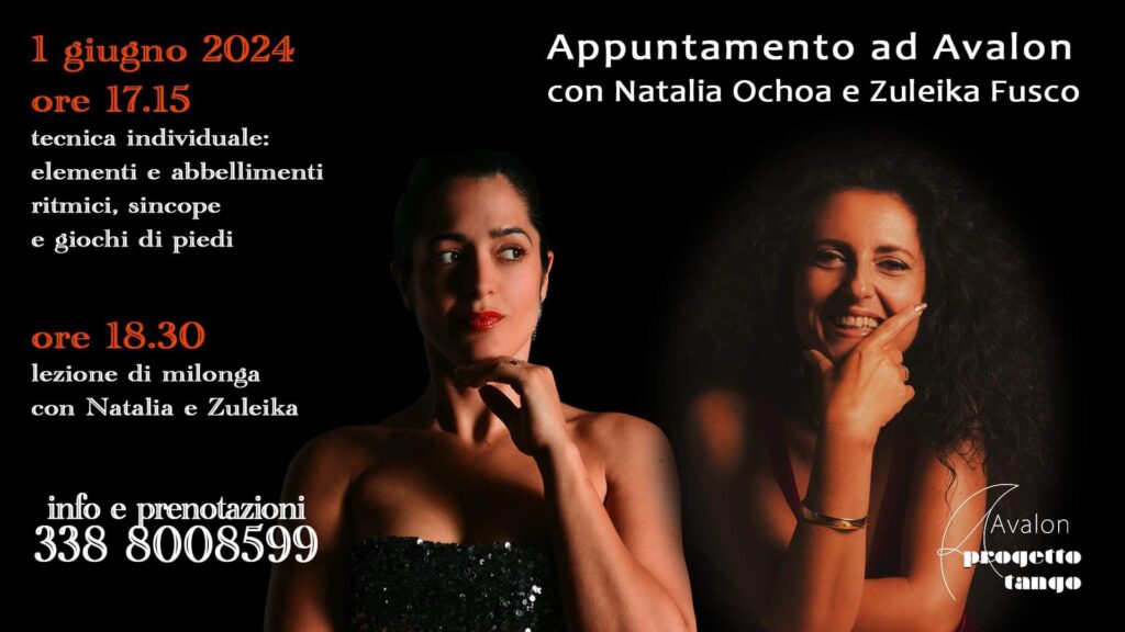 Appuntamento ad Avalon Progetto Tango con Natalia Ochoa e Zuleika Fusco | 1 giugno 2024