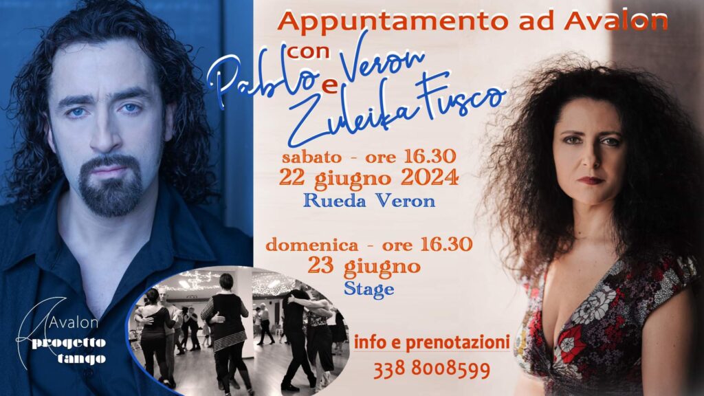 Appuntamento ad Avalon Progetto Tango a Pescara con Pablo Veron | 22 e 23 giugno 2024